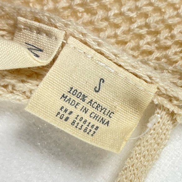 Sky & Sparrow Small Boho Tie Open Back Bell Sleeve Hippie Yoga Sweater V Neck - Picture 7 of 10